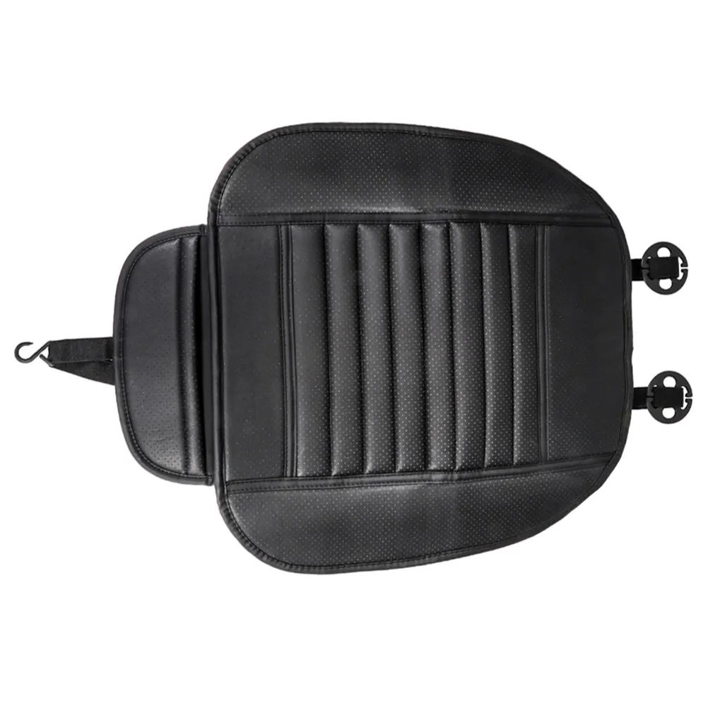 1Pcs Universal Car Front Seat Cover PU Seat Protector with Non-Slip Silicone Backing Air-Permeable Cushion for Long