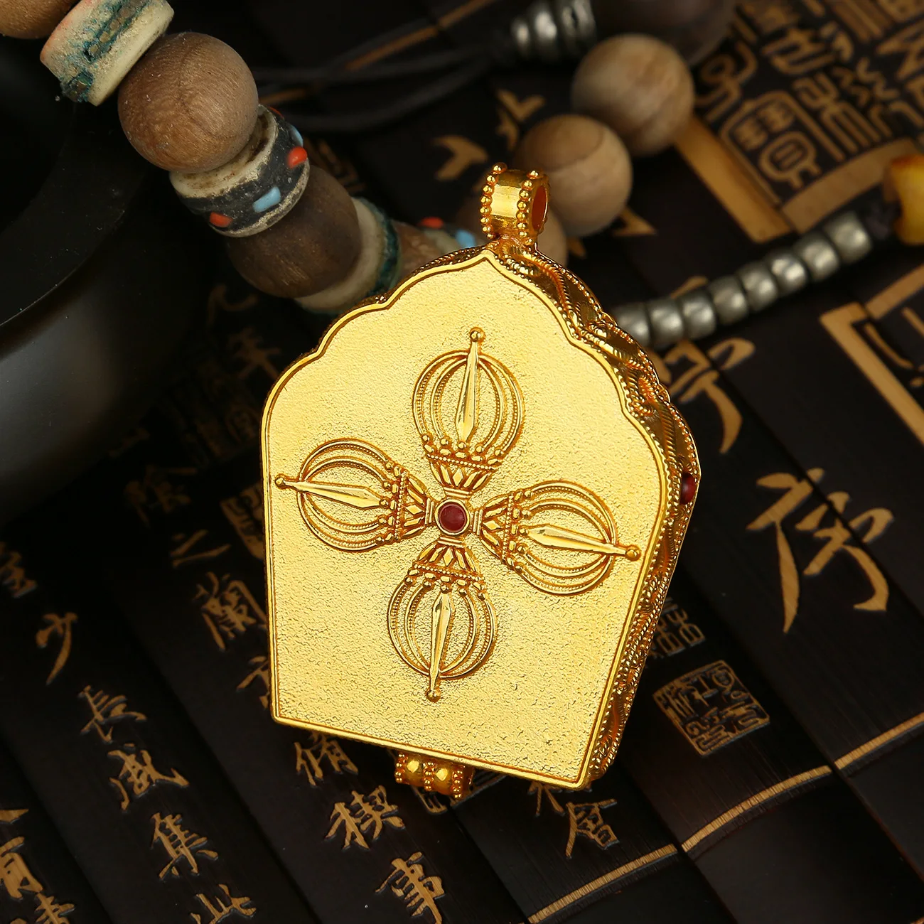 Small Pendant, Gawu Box Painted Ten Comfortable, Can Be Stored, Can Be Opened Accessories Portable Buddha