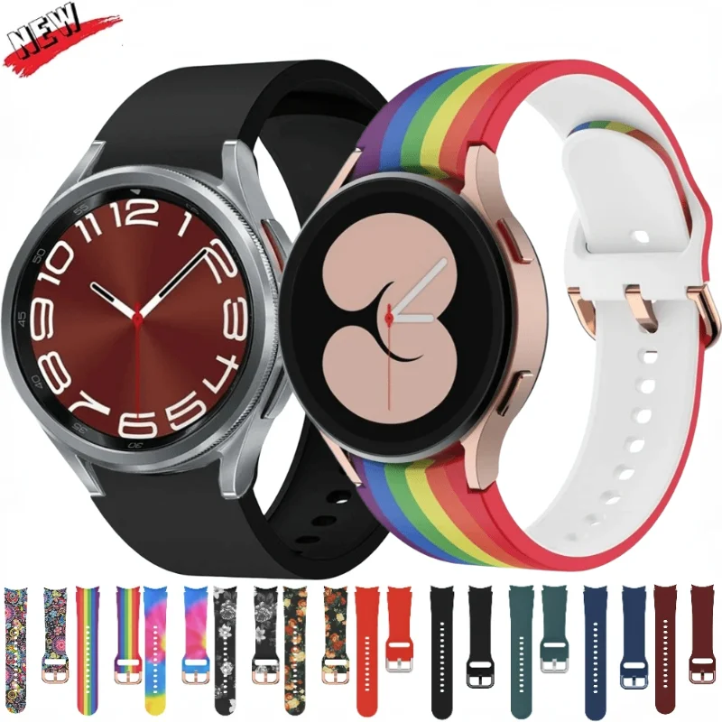 Silicone Strap For Samsung Galaxy Watch 4/5/6/7 44mm 40mm 6/4 Classic 47mm 43mm 46mm 42mm Bracelet band Watch 5 Pro 45mm Belt