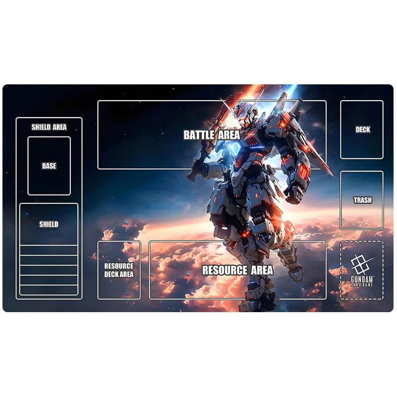 2025 جديد Gundam GCG سولو بلاي حصيرة 600x350 مللي متر لتقوم بها بنفسك أنيمي لعبة ببطاقات ورقية حصيرة عدم الانزلاق لاعب واحد الجدول حصيرة هدية للأطفال جامعي