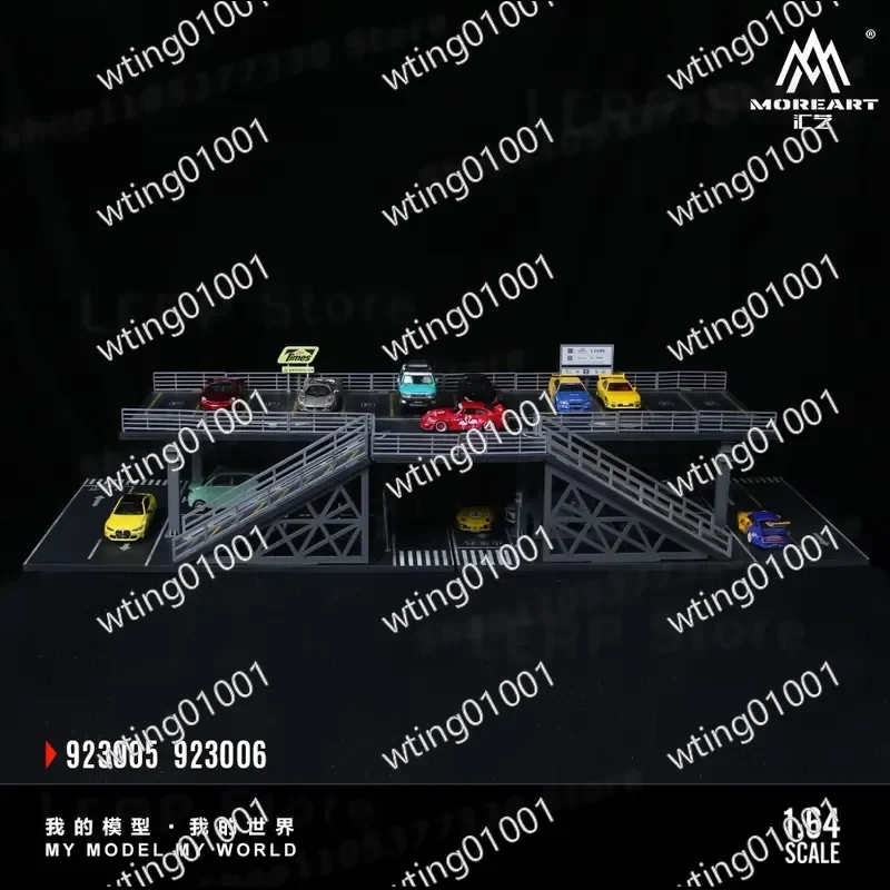 for X-T 1:64 Metal Framework Parking Garage Diorama Showcase Stand Collectible Toy Gift Display Rack Model Base