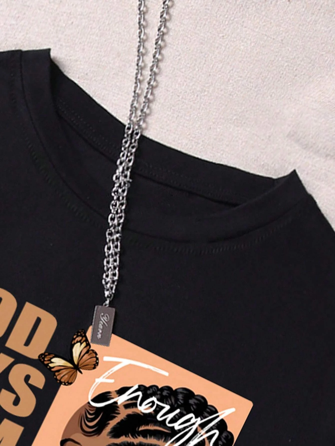 Camiseta de algodón con estampado de retrato y eslogan para mujer, blusa informal de manga corta con cuello redondo, ropa clásica de verano, S-3xl