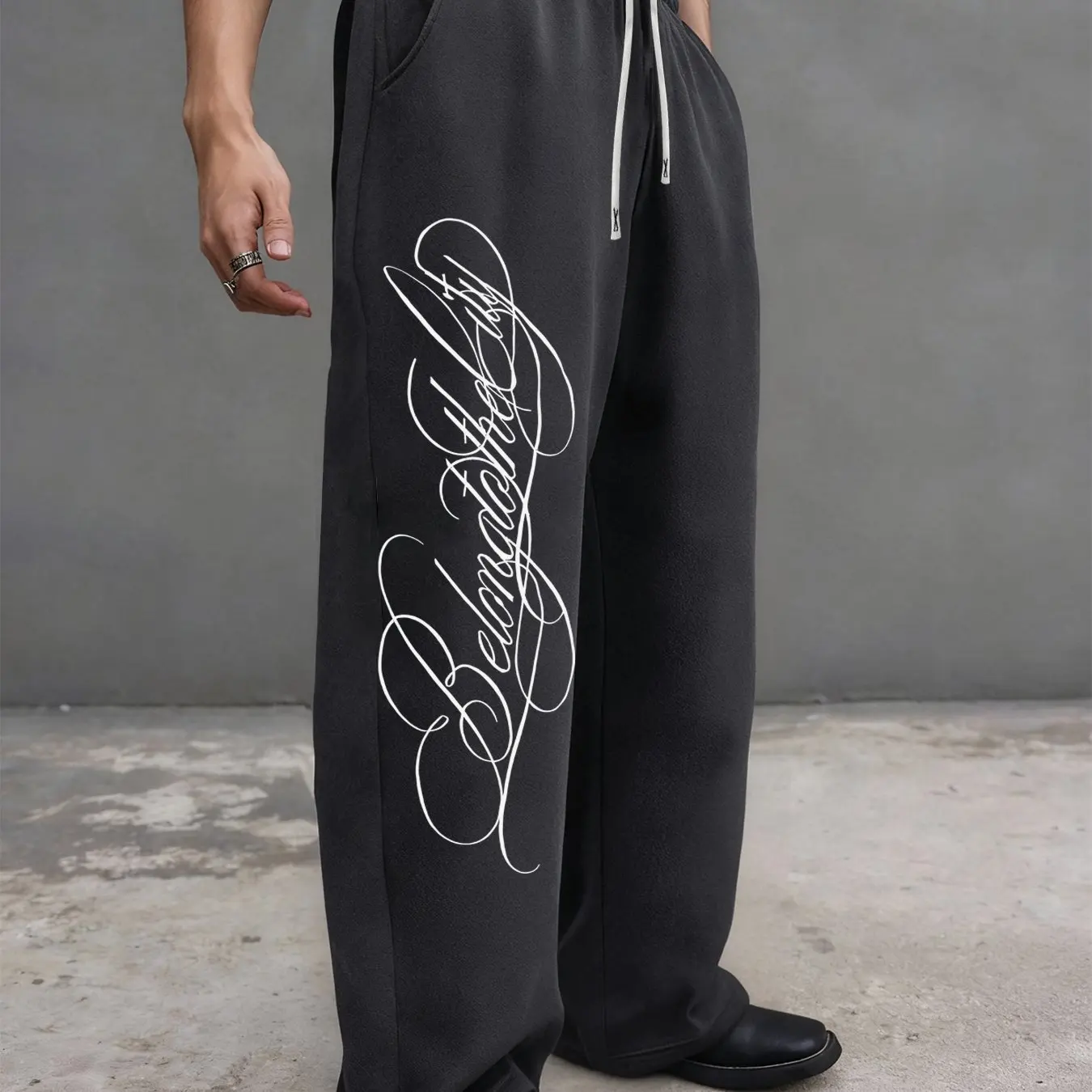 

Unique Letter Printed Men's Outdoor Casual Pants, Fitness and Jogging Pants