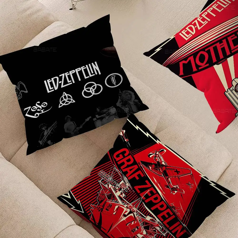 Famous Band L-ledS Z-zeppelin Pillow Cushion Cover Pillowcase Living Room Sofa Home Decor Customized