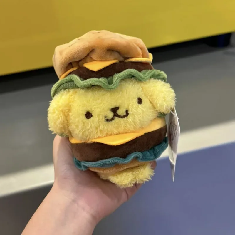 Kawaii PomPomPurin Sanrio Student Niedliche Cartoon-Plüschpuppe Schlüsselanhänger Kinder Taschenanhänger Dekoration Weihnachtsgeschenke für Kinder