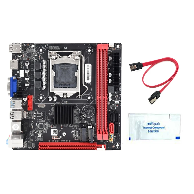 B75A(B75) Motherboard +Thermal Grease+SATA Cable LGA1155 2XDDR3 RAM Slot NVME M.2+WIFI M.2 Interface USB3.0 SATA3.0 Board