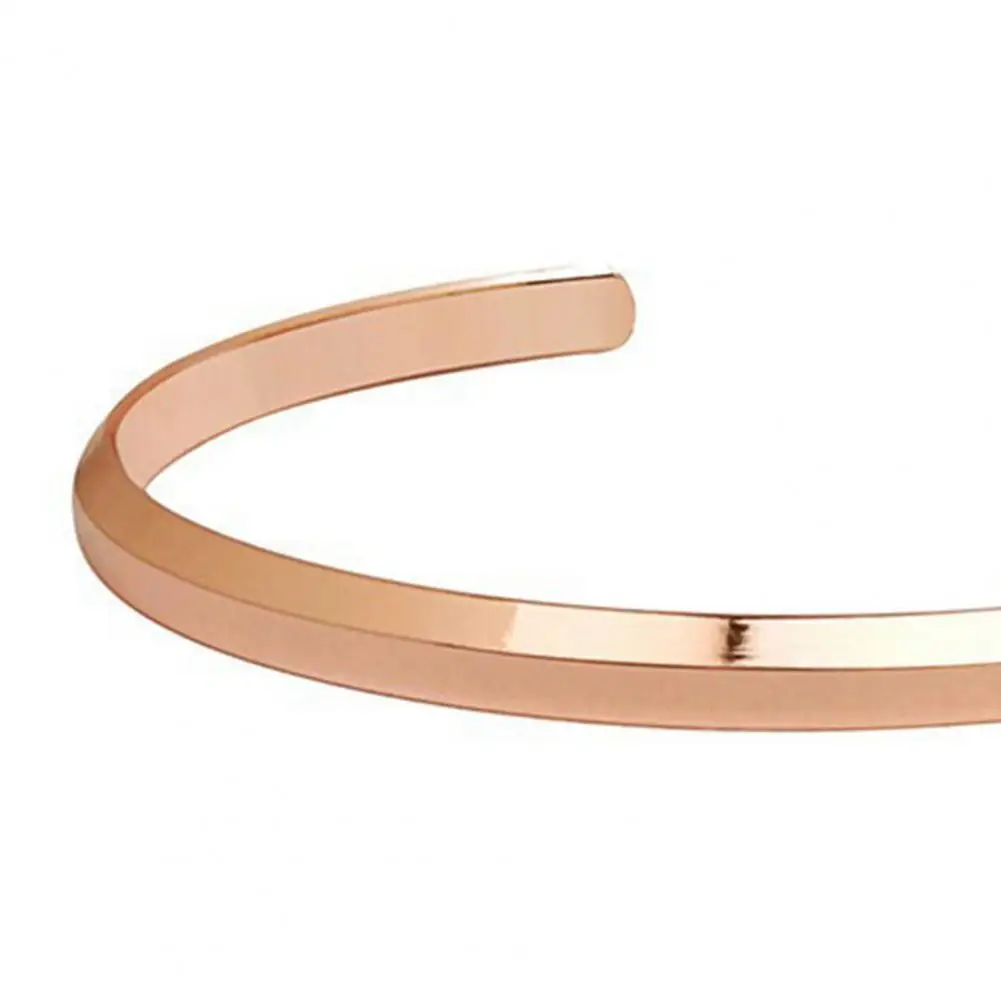 Easy Donning Couple Bangle Adjustable C-shaped Metal Bangle Bracelet Double Layer Geometric Couple Jewelry Irregular for Men