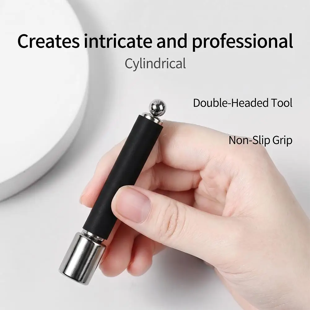 New Nail Cat Eye Magnetic Ball Cylindrical Magnet Double Head Nail Magnet Round Steel Ball Magnet Cat Eye Nail Art Tool