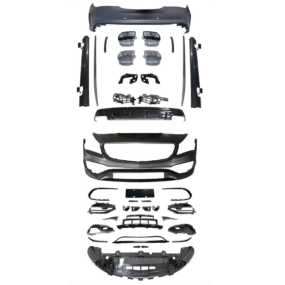 

Perfect fitment car bumpers bodykit for Mercedes Benz CLA class W117 2013-2019 change to CLA45 AMG