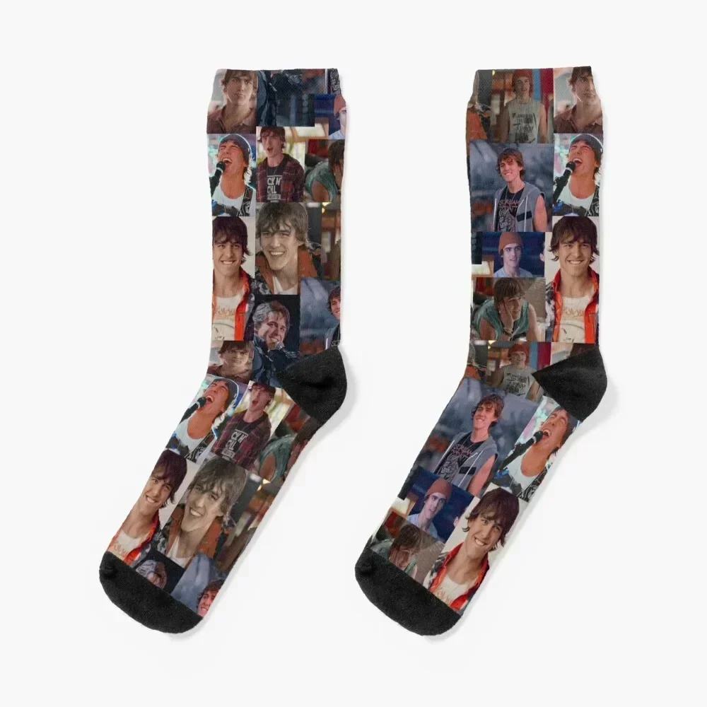 

Luke jatp collage Socks custom sports Stockings New year's hockey Women Socks Men's