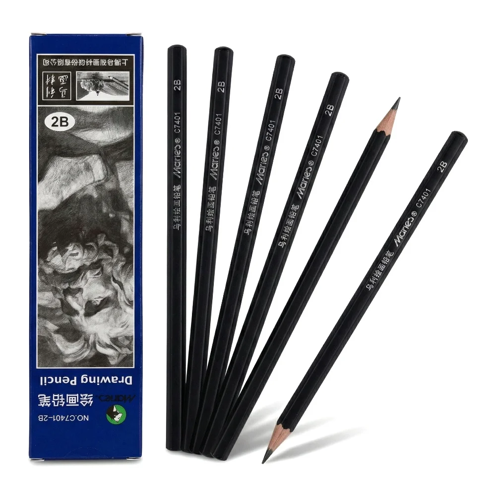 Marie's Pencil Soft Charcoal Pen Professional Sketch Charcoal Painting Brush Soft Carbon Pen Painting Supplies for Art Students