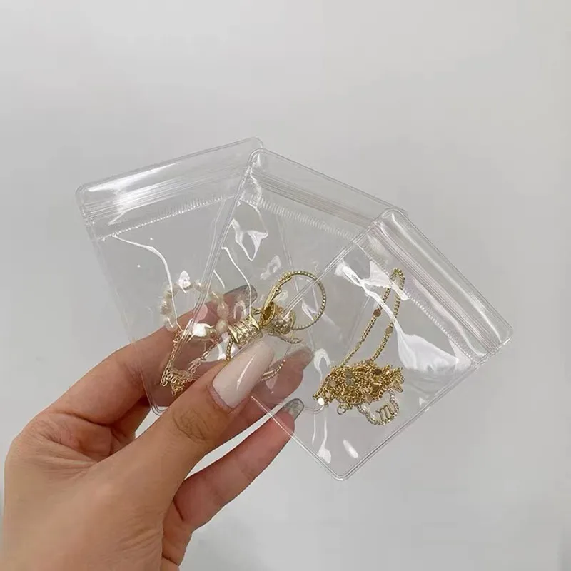 Transparent Jewelry Storage Album Earrings Necklace Rings Display Stand Portable Packaging Holder Collection Jewlery Organizer