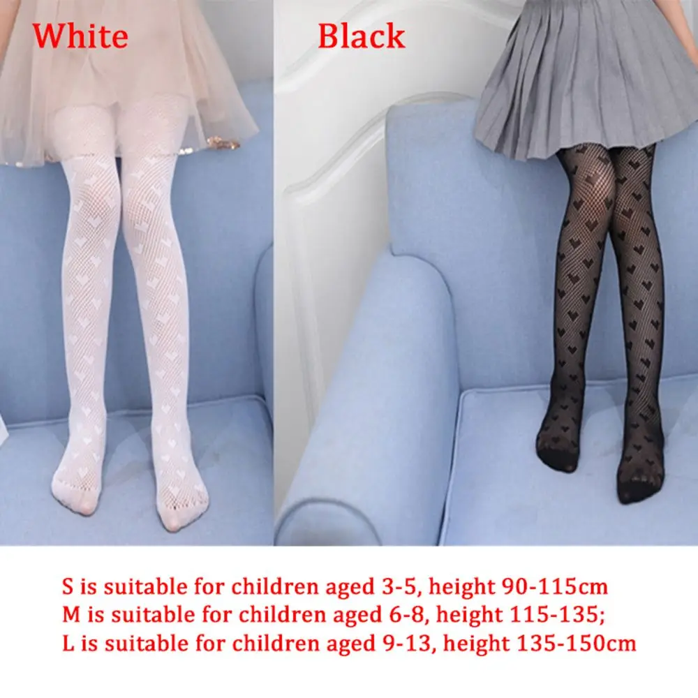 Spring Summer Autumn Mesh Thin Girls Pantyhose Kids Princess Tights Children Stockings Love Soft Hosiery