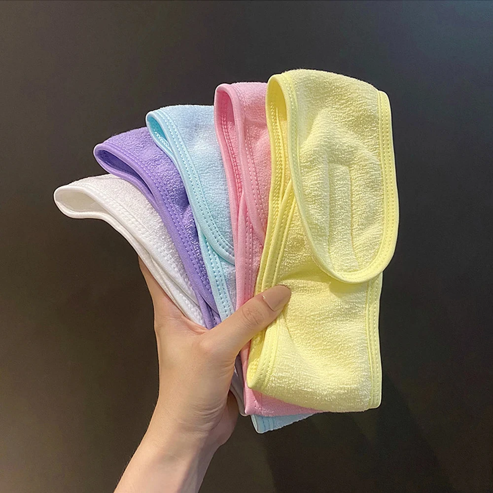

Soft Toweling Hair Accessories Girls Headbands for Face Washing Bath Makeup Hair Band Women Adjustable SPA Facial Headband