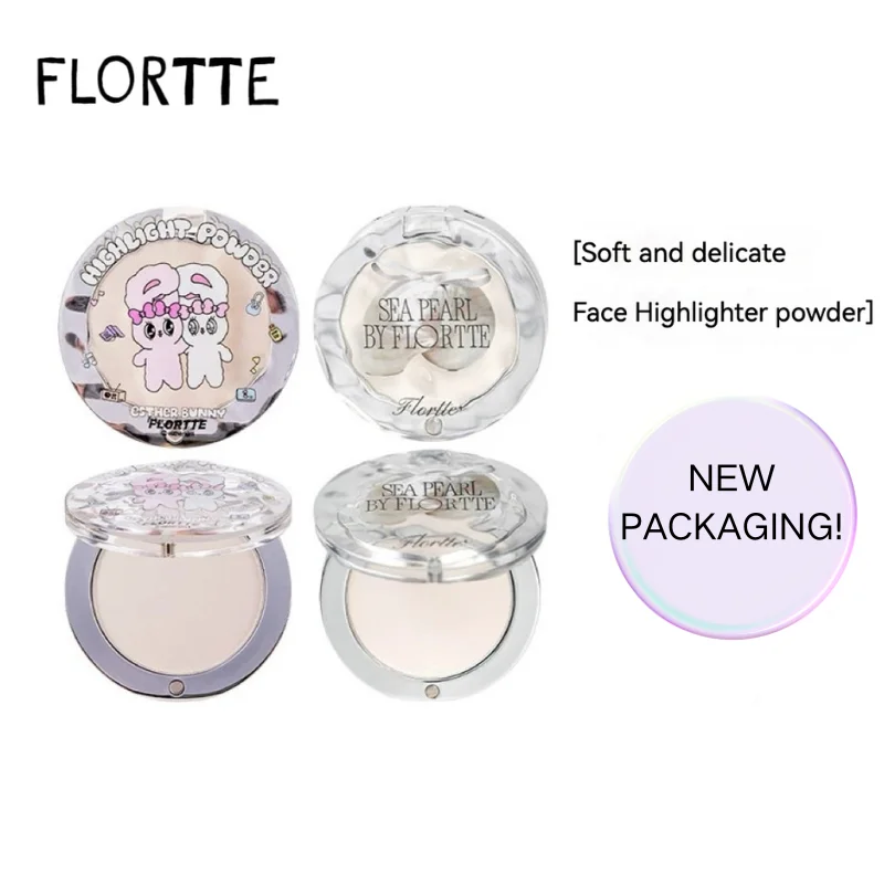 FLORTTE BUNNY Singolo Evidenziare Polvere Viso Highgloss Schiarente Naturale Fard Crema Schiarente Liftup Viso 3D Stereoscopico
