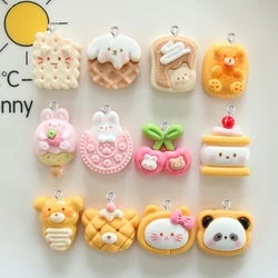 10PCS Shiny Cat Biscuits Series Flat Back Charms For Earrings Bracelet Hairpin DIY Jewelry Pendants Decoration Accessories