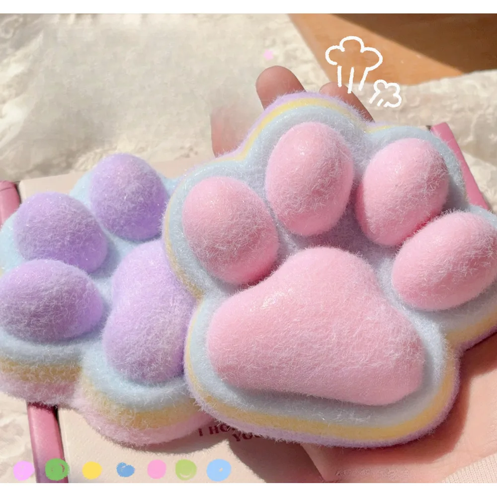 

Huge Jumbo Plush 4 Color Cat Paw Stress Reliever Squeeze Toy Cute Soft Anxiety Relief Fidget Sensory Toy for Adults Kids