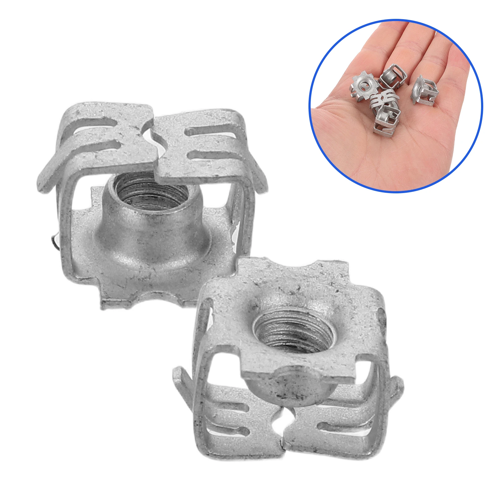 

30pcs Metal Fasteners U-Shaped Trim Panel Retainer Iron For Interior Decoration Durable Automotive Styling