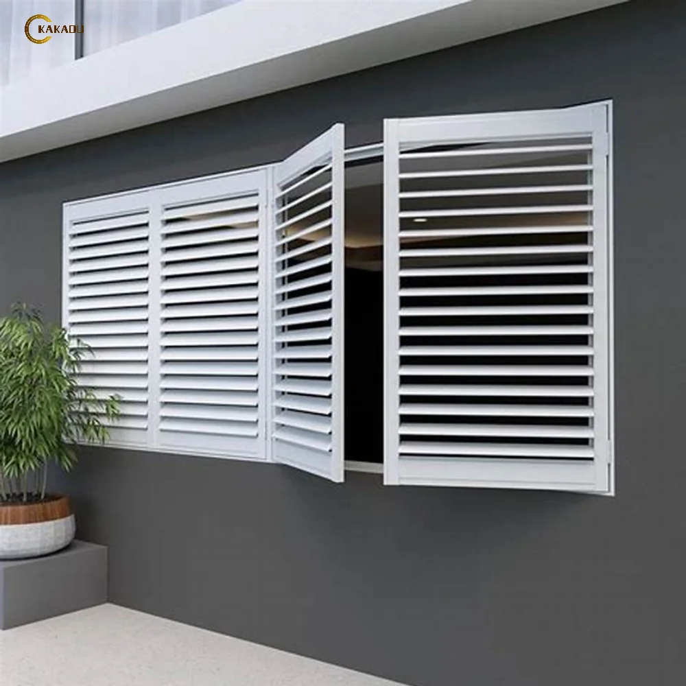 KAKADU Modern Aluminum Alloy 6065 Adjustable Louver Shutters KKD04 Model Factory Direct Residential Use Rectangle Exterior