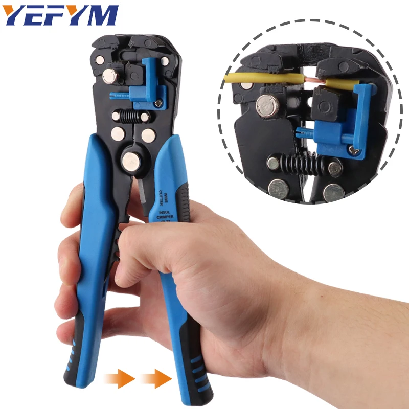 Wire Stripper Tools YE-1SE 0.25-6mm²/10-24AWG Cable Cutter Practical Electric Automatic Multifunctional Repair Crimping Pliers