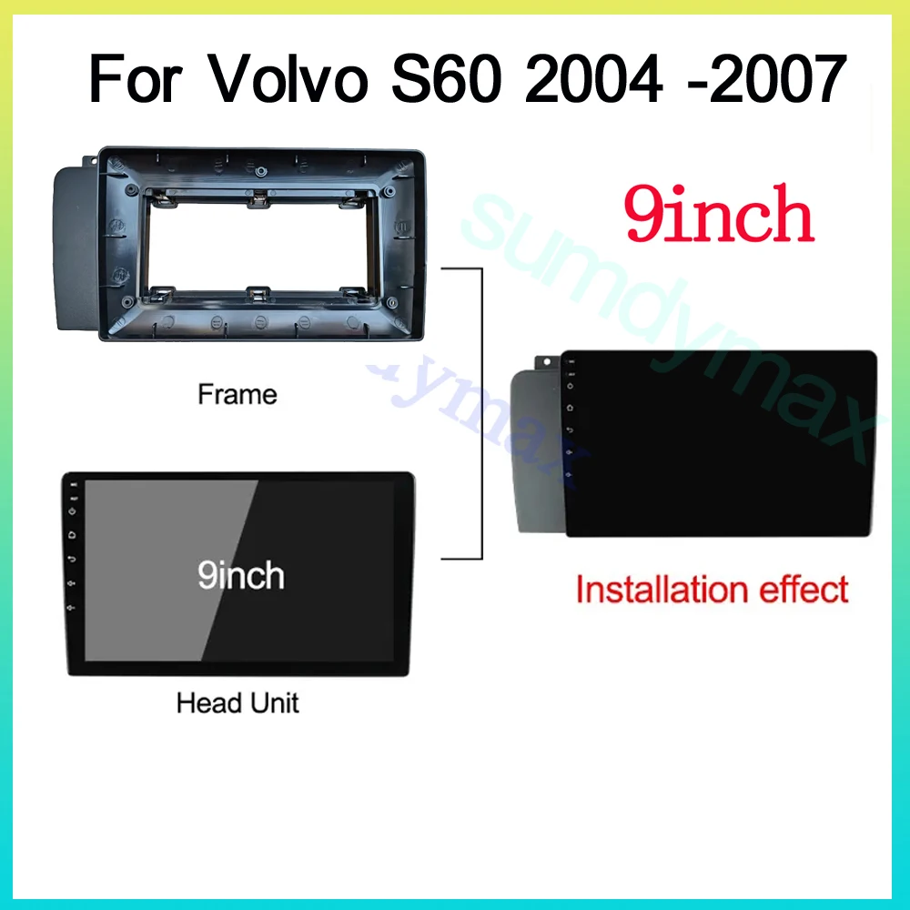 

9 inch 2din Car Radio Fascia For Volvo v70 S60 xc70 2004 -2007 big screen android Car Radio Fascia