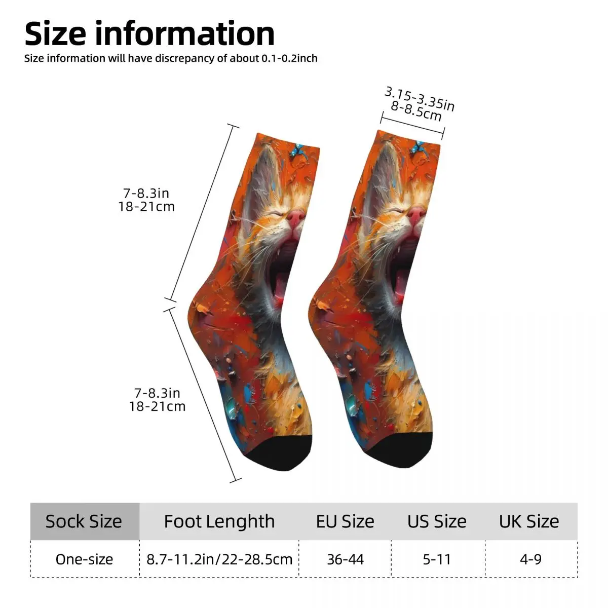 Beautiful Animals Socks Printed Men's Stockings Polyester