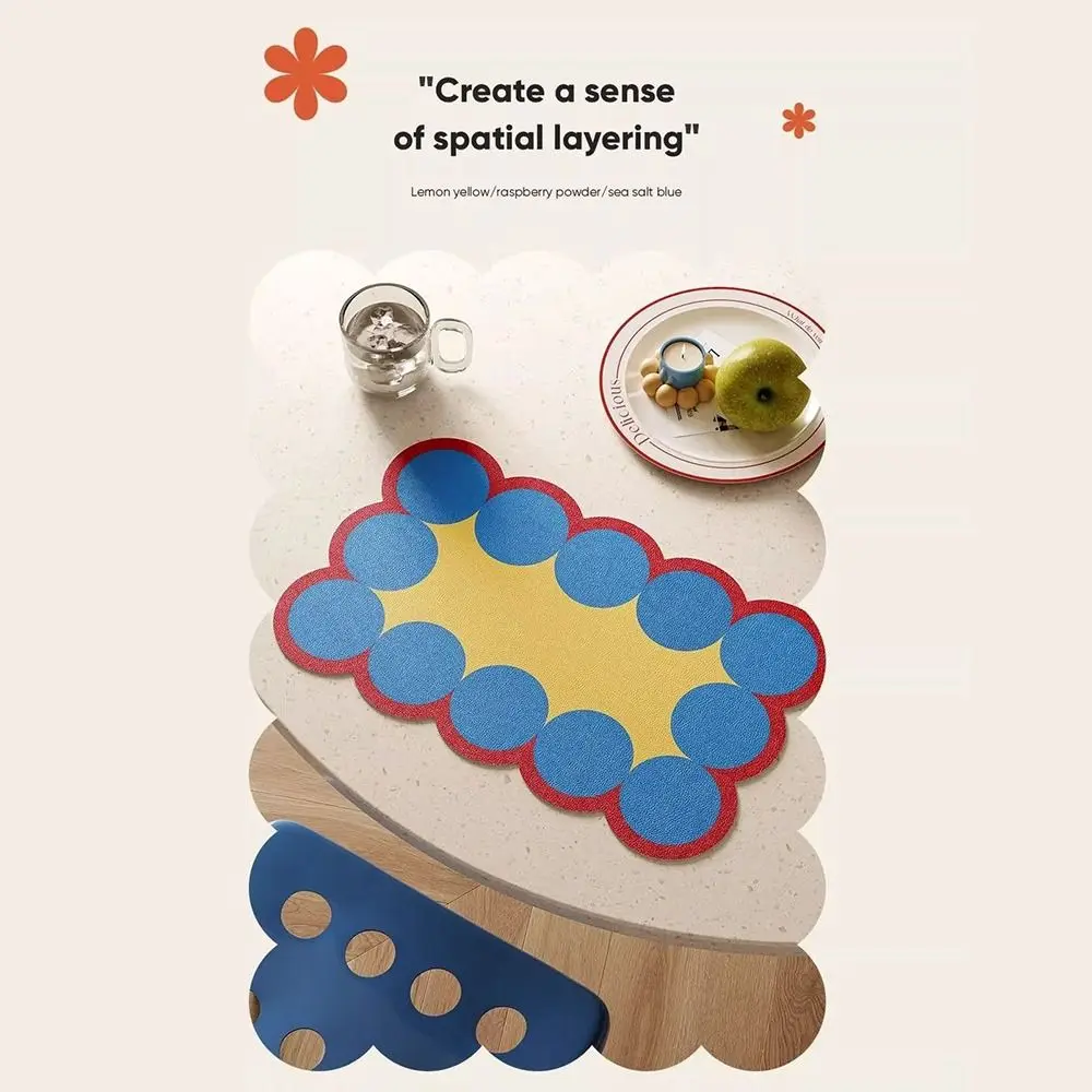 Dopamine Placemats Anti-slip Heat Insulation Table Mat Water-Absorbing Oil-Absorbing Coaster Table Decoration Accessories