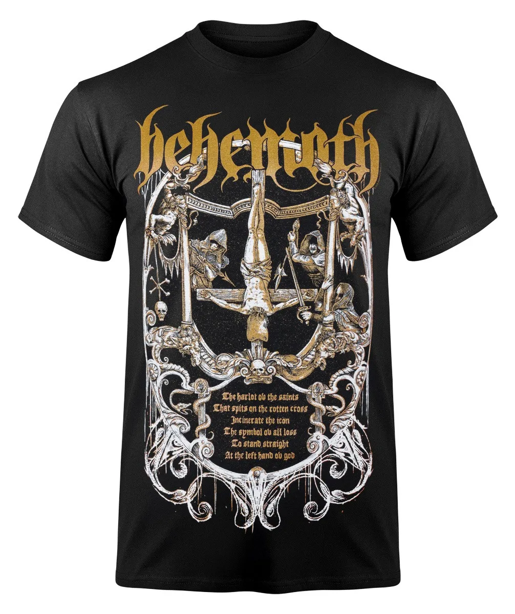 

BEHEMOTH HARLOT T-Shirt Men's and Women's Round Neck Short Sleeve Cotton Tees Retro Hip Hop Y2k T-shirt Summer Tops Men Clothing