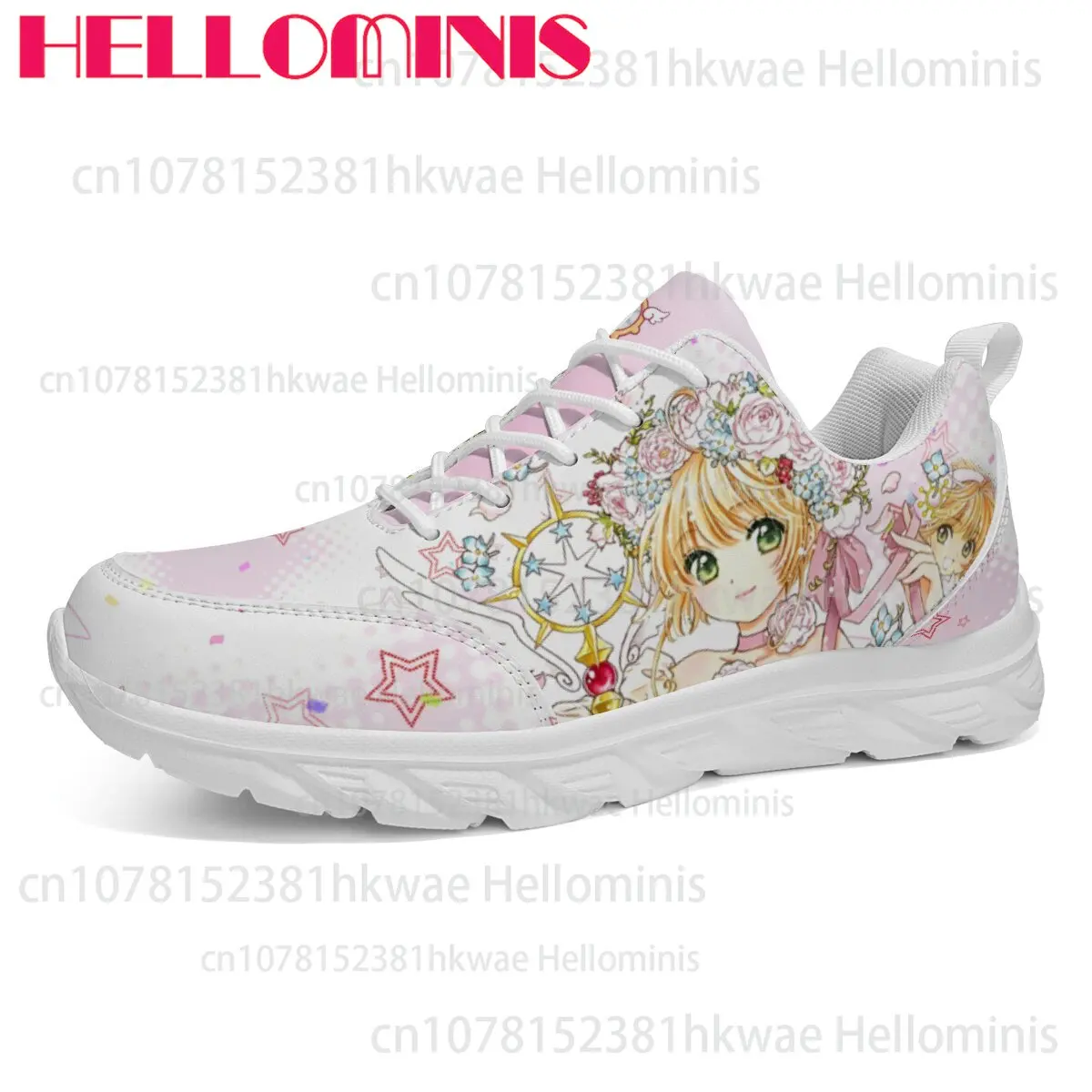 

Hot Cartoon Card Captor Sakura Girls Youth Student Women's Shoes High Quality Lightweight Soft Sole Casual Lace Up Sneakers