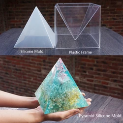 Juego moldes resina pirámide DIY súper moldes pirámide 3D silicona grandes, molde para hacer joyas, para