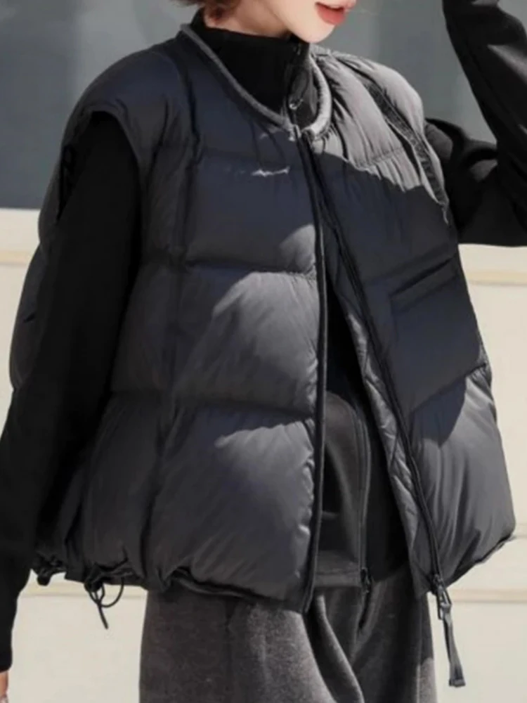 

Unique Sli Layered Women's Vest Loose Lazy Sle Casual Jaet Autumn Winter New Arrival Korean Version Cotton Clothes