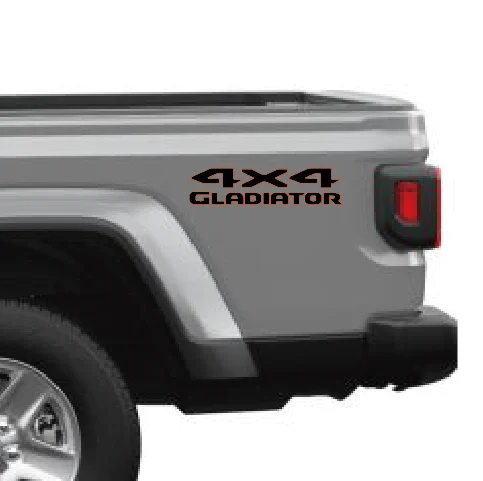 Pair Sport 4x4 Off Road Body Trunk Side Letter Character Decal with Outline Stickers for Jeep Gladiator