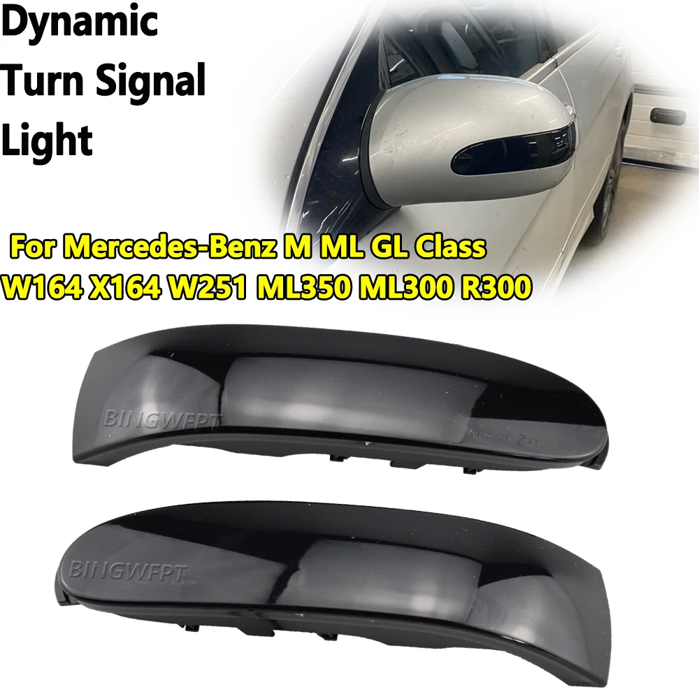 Auto Parts Side Sequential Mirror Indicator Blinker LED Turn Signal Light For Mercedes Benz M-Class ML W164 GL X164 R W251 ML350