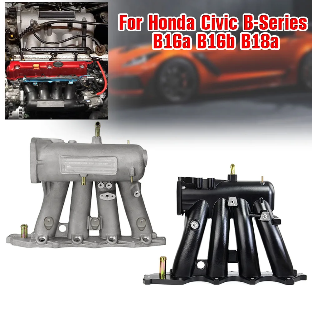 

70mm Aluminum B-Series Intake Manifold Performance Air Intake For 1994-2001 Acura Integra B16A2 B16A3 B17A1 Engine Mod Parts