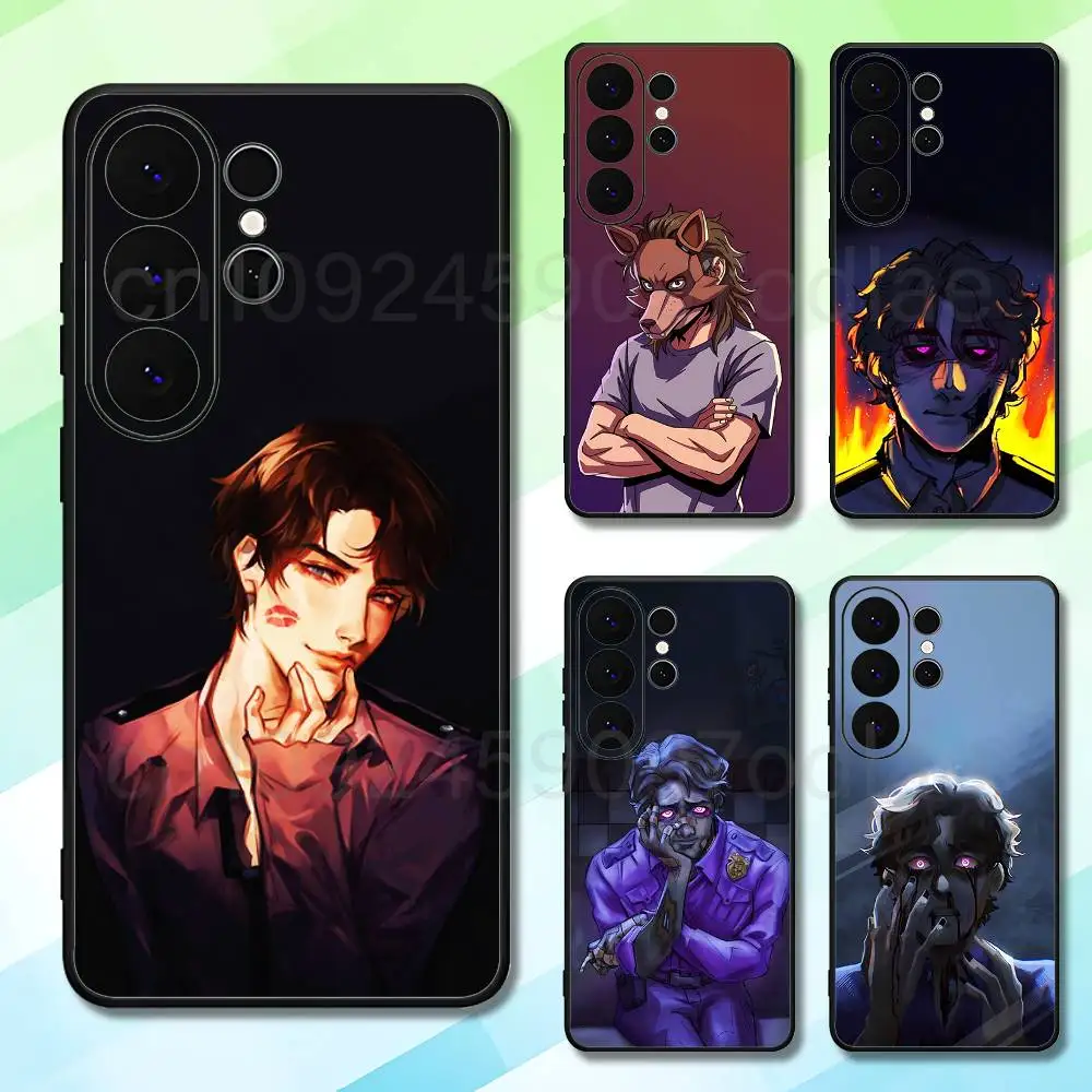 M-Michael A-Afton Black Soft Skin-friendly For Samsung S20 S21 S25 S23 S22 S24 S26 Lite 5G Ultra Plus Phone Case