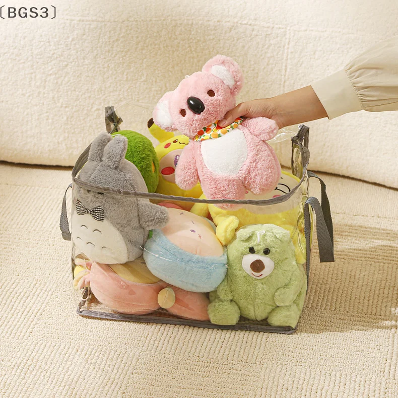 〔BGS3〕Large Capacity Plush Toy Storage Bag Waterproof Organizer For Kids Dolls Stuffed Animals Student Books Storage Container