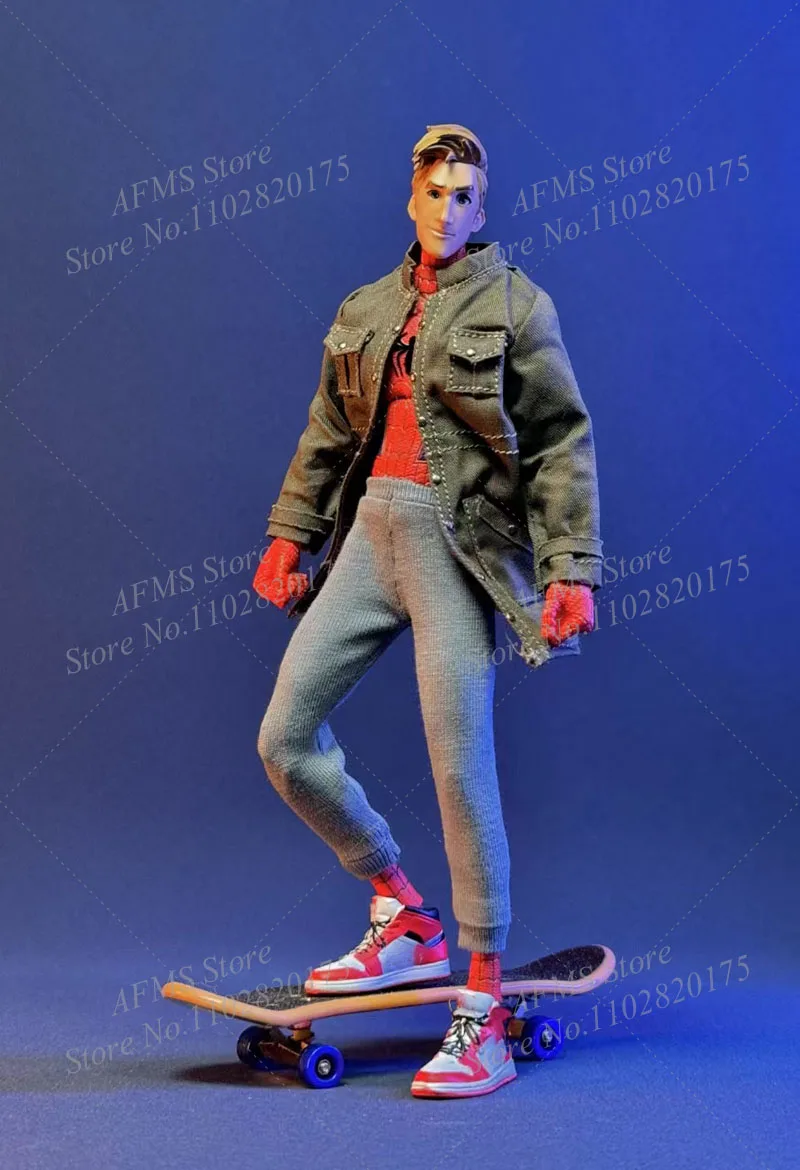 1/12 Men Soldier Spider Boys Vest Jacket Pants Parallel Universe Miles Peter Parker Clothes Set For 6Inch Action Figure Model