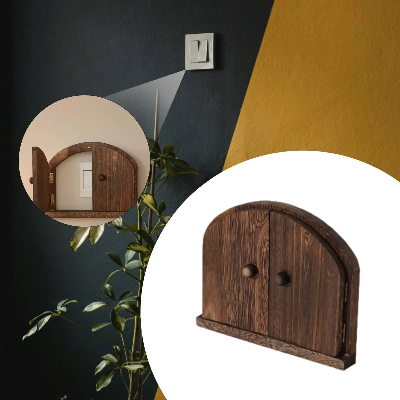 Premium Wooden Receptacle Cover for Light Switch with Door Frame for Dustproof Wall Decor Protector for Home
