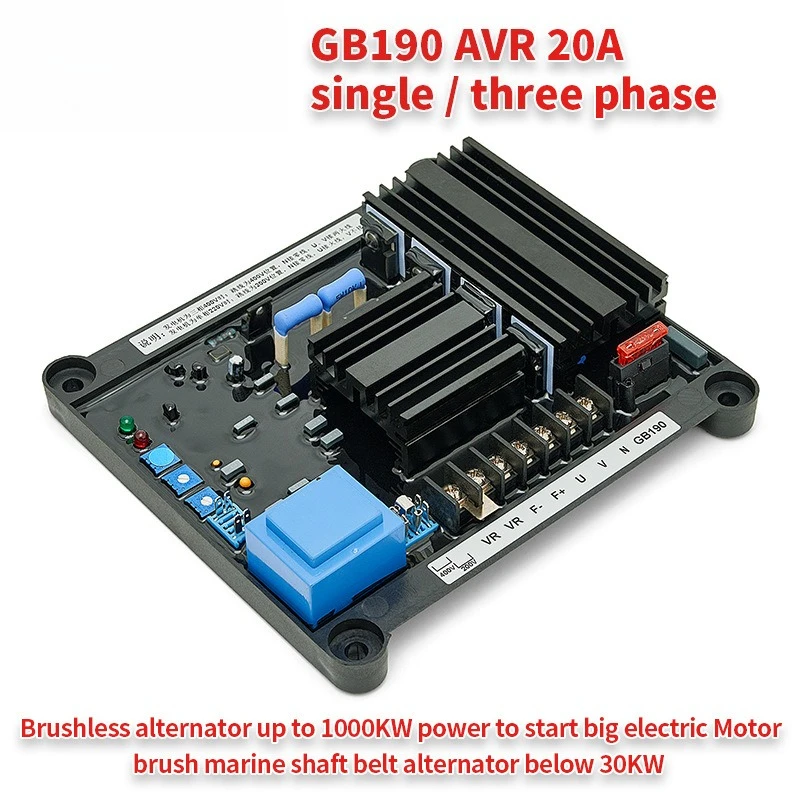 GB190 AVR 20A Full Wave Excitation Brush Generator Automatic Regulator Module Generator Accessories