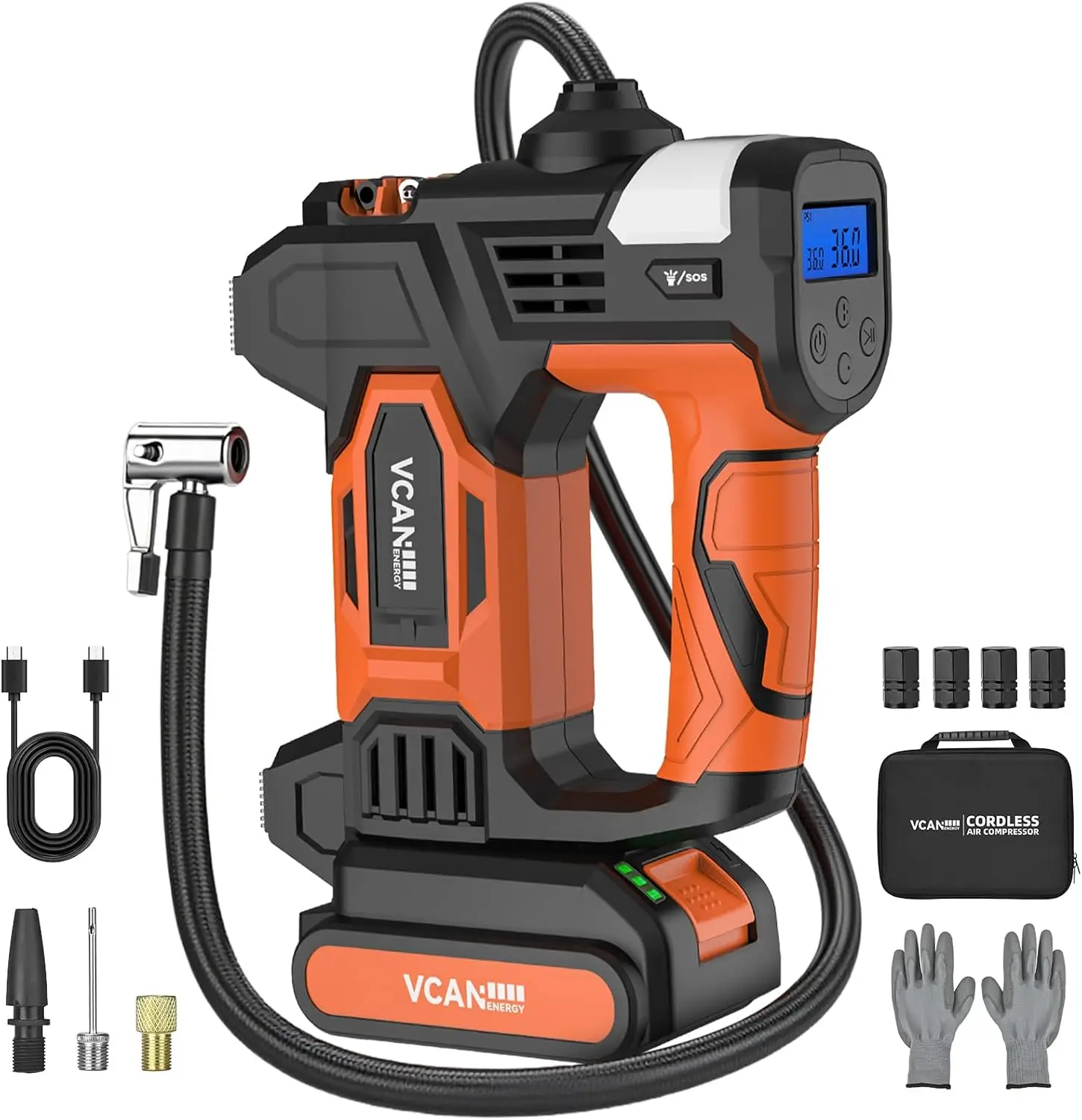 

Portable Tire Inflator 150PSI, Rechargeable 20V Handheld Air Pump, 5X Faster for Car Truck Motorcycle Bike Balls