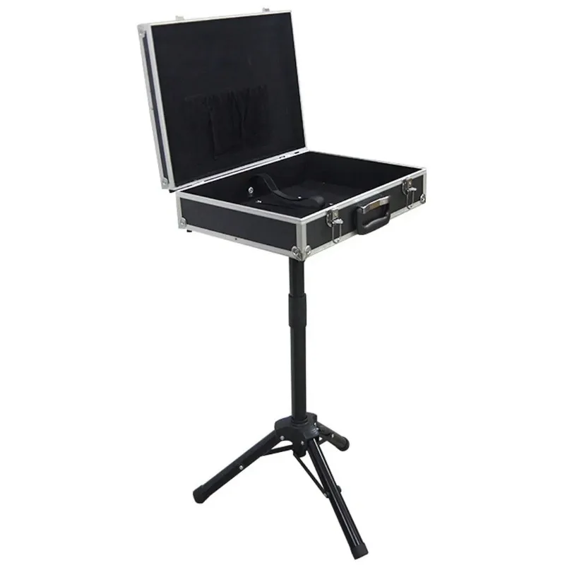 Magician Carrying Case Magic Table Tricks Gimmick Magician Suitcase with Aluminum Tripod 2020 new arrival - Black