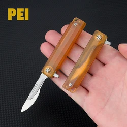 PEI Scalpel NO24 Replaceable Blades Stainless Steel Folding Knife Quick Open Portable EDC Knife Useful Tool Free 10 Blades