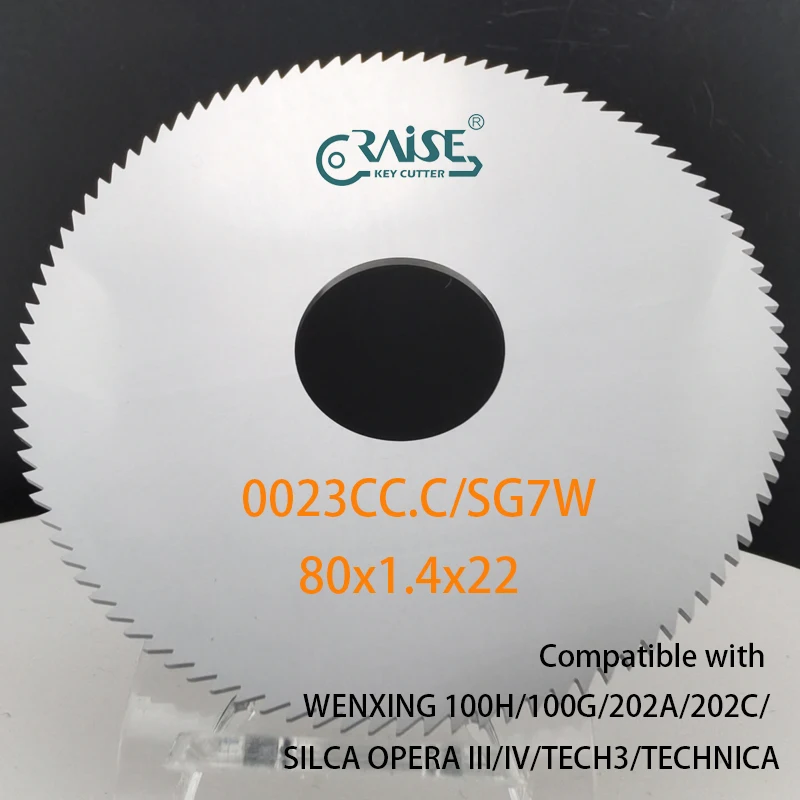 

Фреза RAISE, совместимая с WENXING 0023 SILCA SG7 80x1,4x22 мм WENXING 100H 100G SILCA OPERA III TAGRA TECH