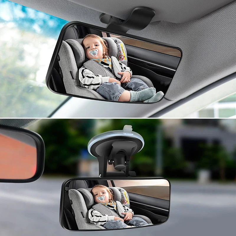 Wide Angle Car Interior Convex Mirror 360 Degree Suction Cup Baby Mirror Rear Row Observation Rearview Mirror