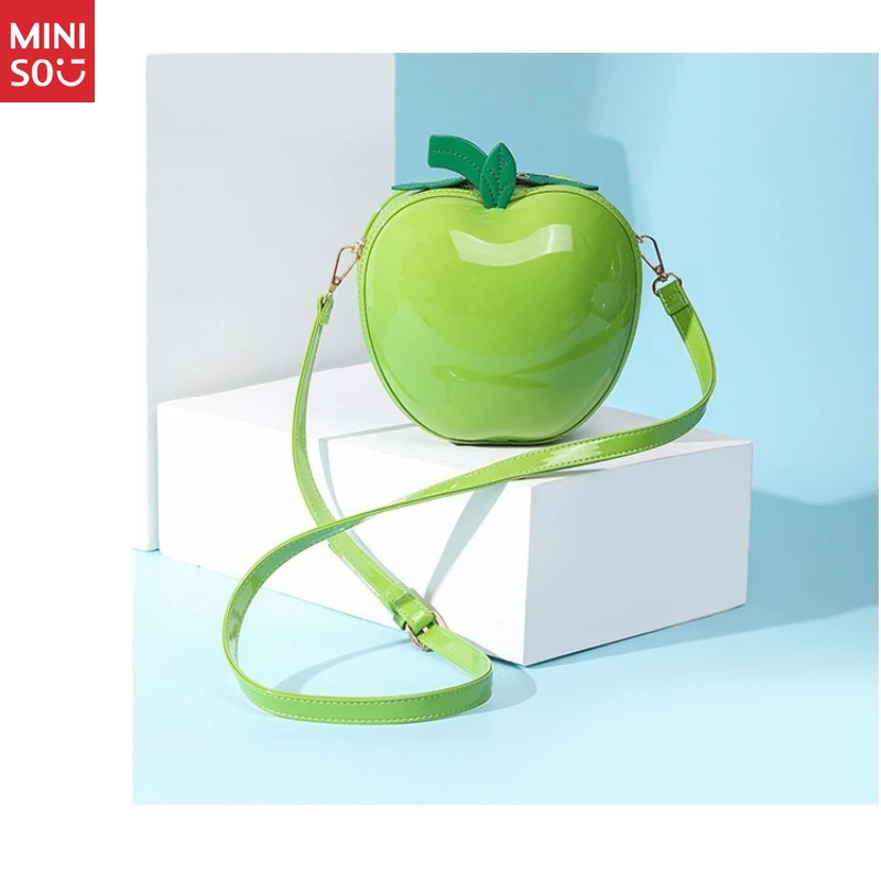 Miniso Creative Apple Shaped Crossbody Bag for Women, Cute Small Phone Purse & Cosmetic Bag
