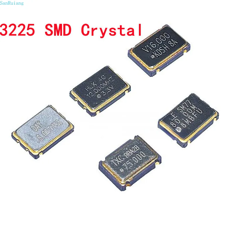 10 قطعة 3225 SMD مذبذبات الكريستال السلبي 8M 11.0592MHZ 12M 16M 20M 24M 25M 26M 27M 30M 32M 48MHz 3.2*2.5 مللي متر
