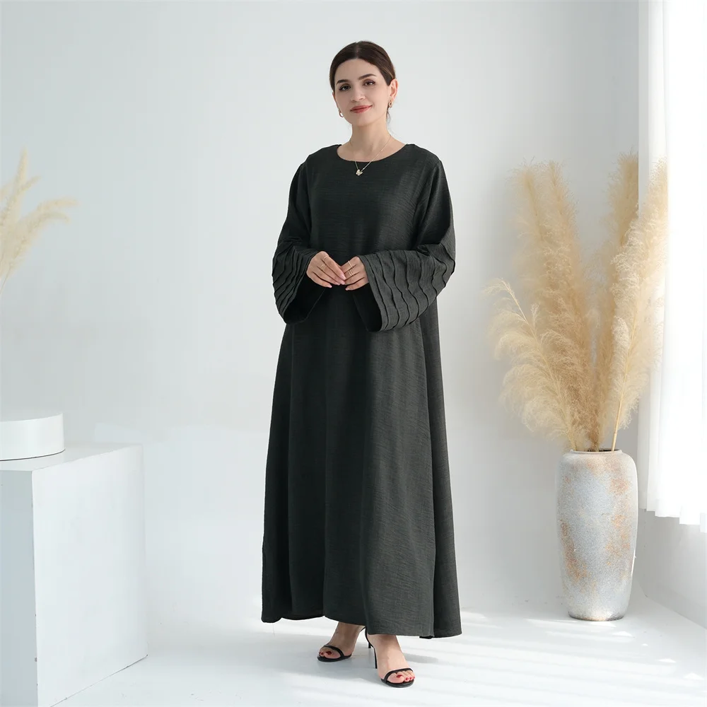 

2024 New Dubai Abaya Eid Ramadan Muslim Dress for Women Middle East Türkiye Loose Elegant Dress Islam Modest Dresses