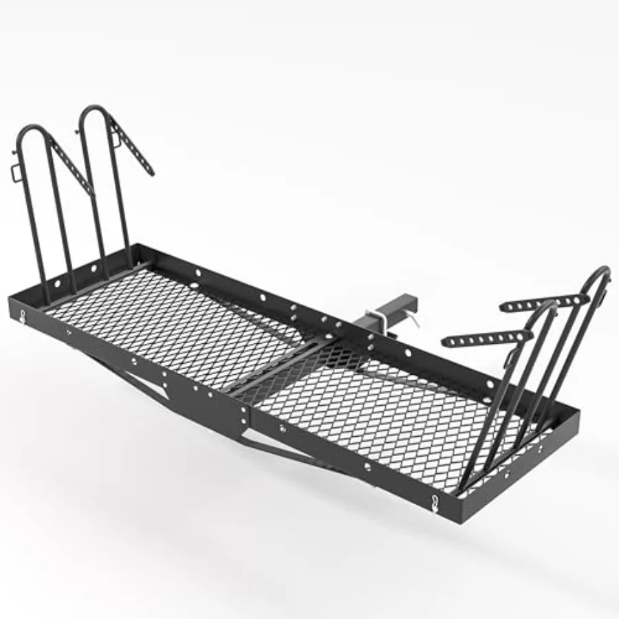 

50641 60 inch x 20 inch 500 lb. Capacity 2 in 1 Hitch Mount Cargo Carrier Rack and 2 Bike Rack for 2 inch Receiver