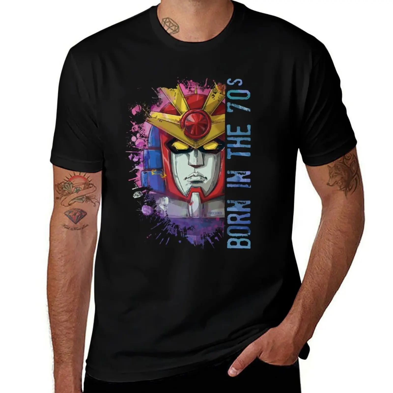 DAITARN 3 - Daitan III - Born In The Seventies T-Shirt Daily Wear Plain Short Sleeve Shirt