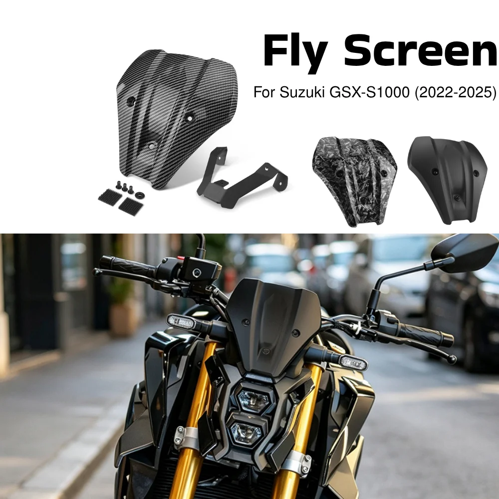 Moto Windscreen Fairing Wind Cover For Suzuki GSX-S1000 GSXS1000 GSX S1000 (2022-2025) Accessories Instrument Front Fly Screen